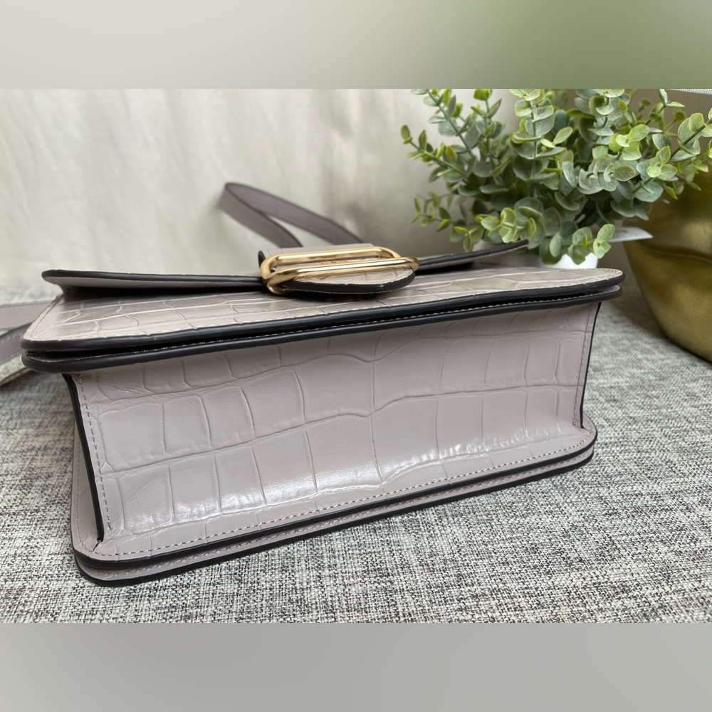 $129(New) Coach Morgan Square Crossbody Bag In Croc- Embossed Leather - Picture 10 of 12